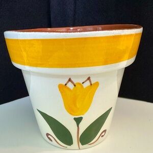 Stangl Yellow Tulip Plant Pot - 5" Tall Vintage and Cheery EUC